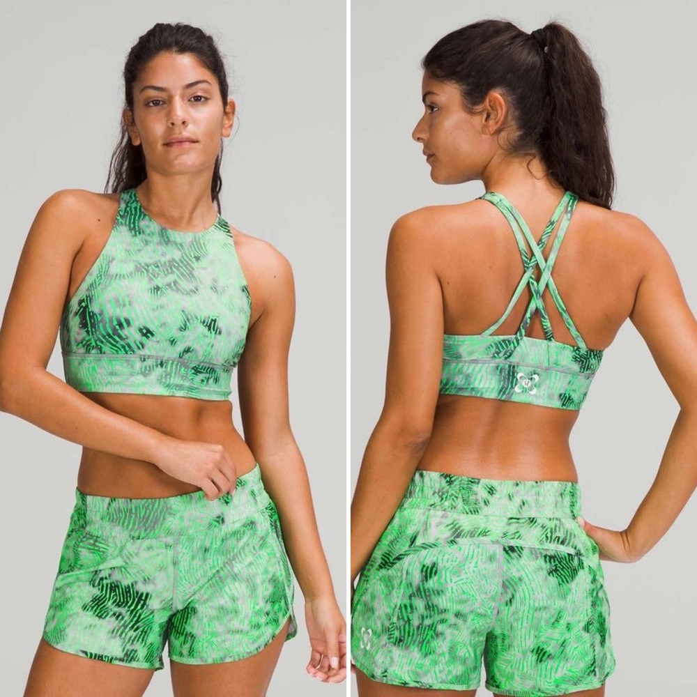 lululemon athletica | SeaWheeze Energy Bra High-Neck Longline Euphoria Fluro - Picture 6 of 6